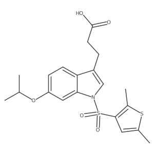 3-[1-(2,5-Dimethyl-thiophene-3-sulfonyl)-6-isopropoxy-1h-indol-3-yl]-propionic acid Structure