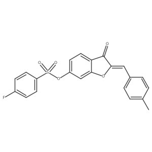 (2Z)-2-(4-methylbenzylidene)-3-oxo-2,3-dihydro-1-benzofuran-6-yl 4-fluorobenzenesulfonate Structure