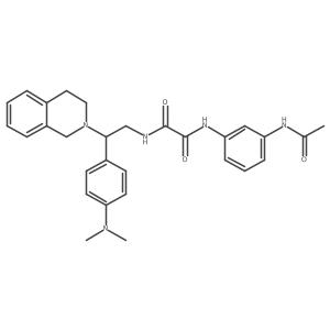 N1-(3-acetamidophenyl)-N2-(2-(3,4-dihydroisoquinolin-2(1H)-yl)-2-(4-(dimethylamino)phenyl)ethyl)oxalamide结构式