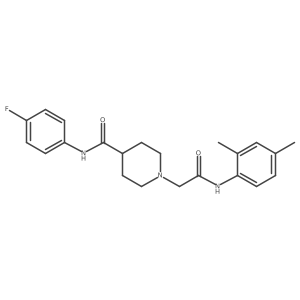1-{[(2,4-dimethylphenyl)carbamoyl]methyl}-N-(4-fluorophenyl)piperidine-4-carboxamide Structure