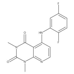 5-((2,5-difluorophenyl)amino)-1,3-dimethylpyrido[2,3-d]pyrimidine-2,4(1H,3H)-dione Structure