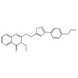2-(((3-(4-ethoxyphenyl)-1,2,4-oxadiazol-5-yl)methyl)thio)-3-ethylquinazolin-4(3H)-one Structure