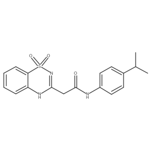 2-(1,1-dioxo-2H-1lambda6,2,4-benzothiadiazin-3-yl)-N-[4-(propan-2-yl)phenyl]acetamide结构式