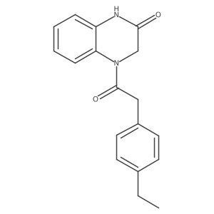 4-(2-(4-ethylphenyl)acetyl)-3,4-dihydroquinoxalin-2(1H)-one结构式