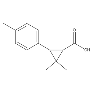 2,2-Dimethyl-3-(4-methylphenyl)cyclopropane-1-carboxylic acid Structure