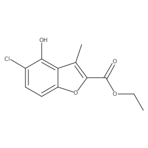 5-Chloro-4-hydroxy-3-methyl-benzofuran-2-carboxylic acid ethyl ester Structure