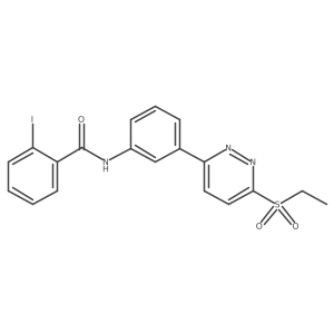 N-(3-(6-(ethylsulfonyl)pyridazin-3-yl)phenyl)-2-iodobenzamide结构式