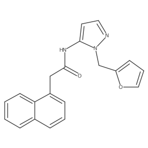N-{1-[(furan-2-yl)methyl]-1H-pyrazol-5-yl}-2-(naphthalen-1-yl)acetamide Structure