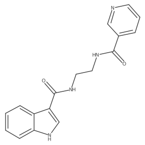 N-{2-[(pyridin-3-ylcarbonyl)amino]ethyl}-1H-indole-3-carboxamide结构式