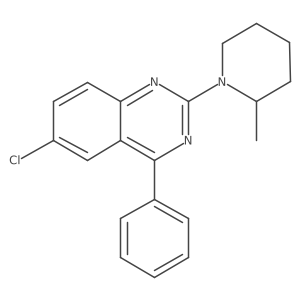 6-Chloro-2-(2-methylpiperidin-1-yl)-4-phenylquinazoline结构式