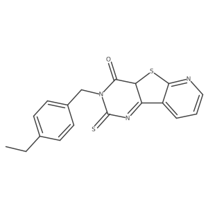 5-[(4-Ethylphenyl)methyl]-4-sulfanylidene-8-thia-3,5,10-triazatricyclo[7.4.0.02,7]trideca-1(9),2,10,12-tetraen-6-one Structure