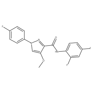 N-(2,4-difluorophenyl)-1-(4-fluorophenyl)-4-methoxy-1H-pyrazole-3-carboxamide Structure