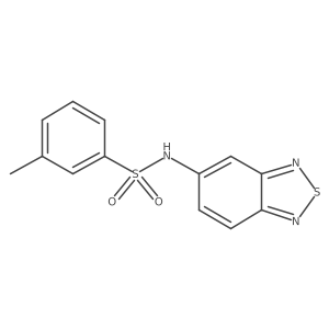 N-2,1,3-benzothiadiazol-5-yl-3-methylbenzenesulfonamide结构式