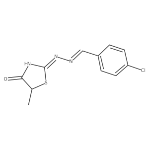 2-[(4-Chloro-benzylidene)-hydrazono]-5-methyl-thiazolidin-4-one Structure