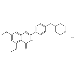 5,7-Dimethoxy-2-(4-(morpholinomethyl)phenyl)quinazolin-4(3h)-one hydrochloride Structure