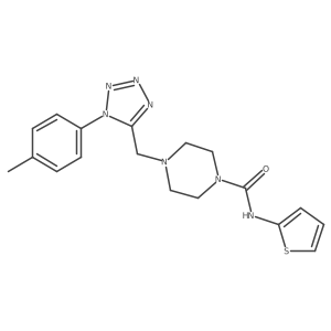 N-(thiophen-2-yl)-4-((1-(p-tolyl)-1H-tetrazol-5-yl)methyl)piperazine-1-carboxamide Structure