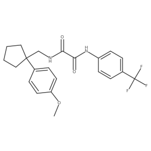 N1-((1-(4-methoxyphenyl)cyclopentyl)methyl)-N2-(4-(trifluoromethyl)phenyl)oxalamide结构式