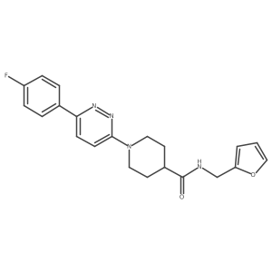 O=C(NCc1ccco1)C1CCN(c2ccc(-c3ccc(F)cc3)nn2)CC1结构式