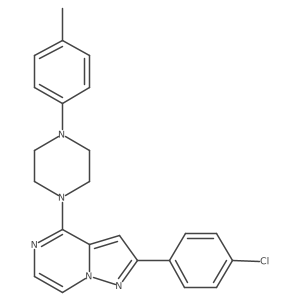 1-[2-(4-Chlorophenyl)pyrazolo[1,5-a]pyrazin-4-yl]-4-(4-methylphenyl)piperazine Structure