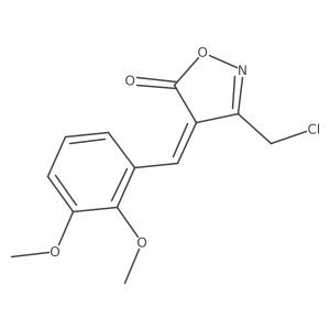 (4E)-3-(chloromethyl)-4-(2,3-dimethoxybenzylidene)isoxazol-5(4H)-one结构式