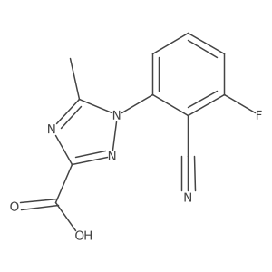 1H-1,2,4-Triazole-3-carboxylic acid, 1-(2-cyano-3-fluorophenyl)-5-methyl-结构式