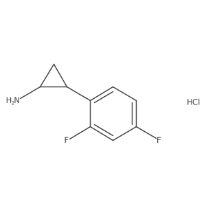 (1R,2S)-2-(2,4-Difluorophenyl)cyclopropan-1-amine;hydrochloride结构式