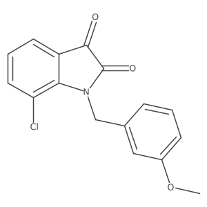 7-Chloro-1-[(3-methoxyphenyl)methyl]-1H-indole-2,3-dione结构式