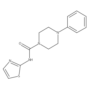 4-phenyl-N-(thiazol-2-yl)piperazine-1-carboxamide结构式