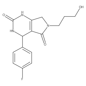 4-(4-fluorophenyl)-6-(3-hydroxypropyl)-3,4,6,7-tetrahydro-1H-pyrrolo[3,4-d]pyrimidine-2,5-dione Structure