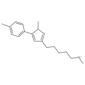 {5-[5-(4-fluorophenyl)-1-methyl-1H-pyrazol-3-yl]pentyl}(methyl)amine Structure