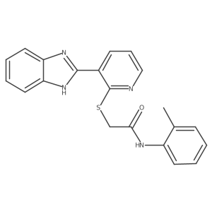 2-((3-(1H-benzo[d]imidazol-2-yl)pyridin-2-yl)thio)-N-(o-tolyl)acetamide Structure