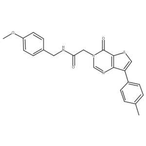 N-(4-methoxybenzyl)-2-[7-(4-methylphenyl)-4-oxothieno[3,2-d]pyrimidin-3(4H)-yl]acetamide结构式