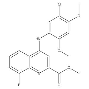Methyl 4-[(5-chloro-2,4-dimethoxyphenyl)amino]-8-fluoroquinoline-2-carboxylate结构式