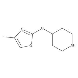 4-[(4-Methyl-1,3-thiazol-2-yl)oxy]piperidine结构式