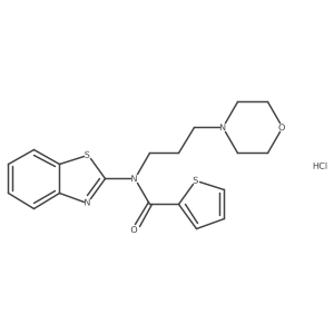 N-(benzo[d]thiazol-2-yl)-N-(3-morpholinopropyl)thiophene-2-carboxamide hydrochloride结构式