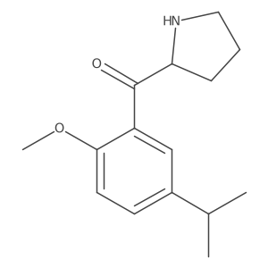 [2-Methoxy-5-(1-methylethyl)phenyl]-2-pyrrolidinylmethanone结构式