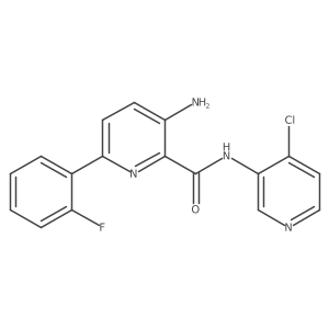 3-Amino-N-(4-chloro-3-pyridinyl)-6-(2-fluorophenyl)-2-pyridinecarboxamide结构式
