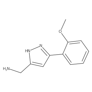 (3-(2-methoxyphenyl)-1H-pyrazol-5-yl)methanamine Structure