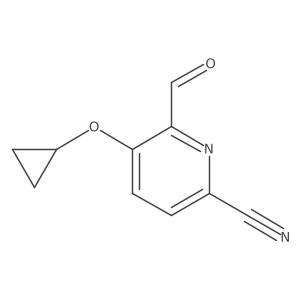 5-Cyclopropoxy-6-formylpicolinonitrile结构式