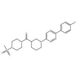 (1-(6-(4-Fluorophenyl)pyridazin-3-yl)piperidin-3-yl)(4-(methylsulfonyl)piperazin-1-yl)methanone Structure