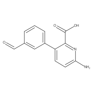 6-Amino-3-(3-formylphenyl)picolinic acid结构式