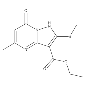 Ethyl 5-methyl-2-(methylthio)-7-oxo-4,7-dihydropyrazolo[1,5-a]pyrimidine-3-carboxylate Structure