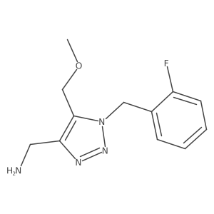 {1-[(2-fluorophenyl)methyl]-5-(methoxymethyl)-1H-1,2,3-triazol-4-yl}methanamine结构式