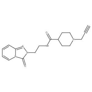 N-(2-{3-oxo-2H,3H-[1,2,4]triazolo[4,3-a]pyridin-2-yl}ethyl)-1-(prop-2-yn-1-yl)piperidine-4-carboxamide Structure