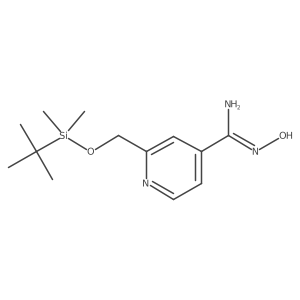 2-((tert-butyldimethylsilyloxy)methyl)-N-hydroxyisonicotinimidamide结构式