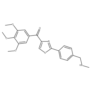 [2-[4-[(Methylamino)methyl]phenyl]-4-thiazolyl](3,4,5-trimethoxyphenyl)methanone Structure