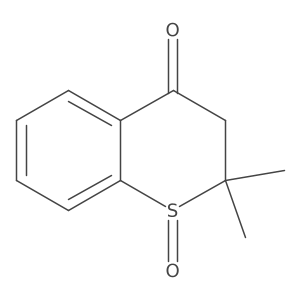 2,2-dimethyl-2,3-dihydro-4H-1-benzothiopyran-4-one 1-oxide结构式