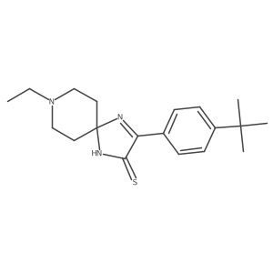 3-(4-Tert-butylphenyl)-8-ethyl-1,4,8-triazaspiro[4.5]dec-3-ene-2-thione Structure