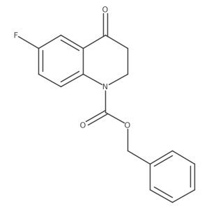 Benzyl 6-fluoro-4-oxo-1,2,3,4-tetrahydroquinoline-1-carboxylate结构式