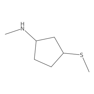 N-methyl-3-(methylsulfanyl)cyclopentan-1-amine Structure